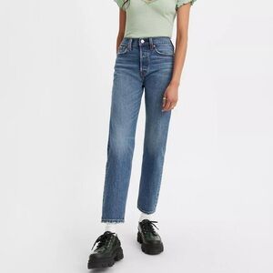 Levi's Big E Premium Wedgie Straight Fit Jeans, Unstoppable Wear Dark Wash‎